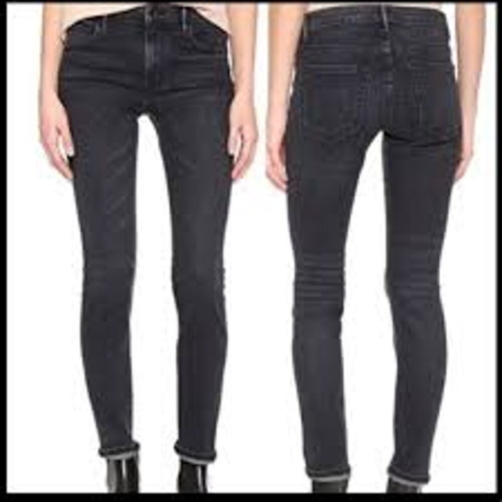 Helmet Lang Ankle Skinny Jeans Womens Size 25 Faded Black HLW7818